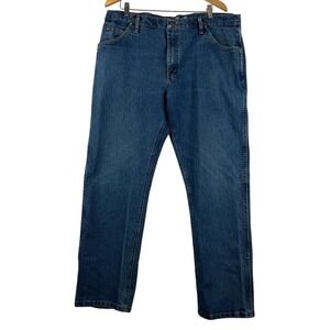 Vintage‎ Wrangler Jeans Mens 42x32 Regular Fit Denim Pants Classic Relaxed Blue